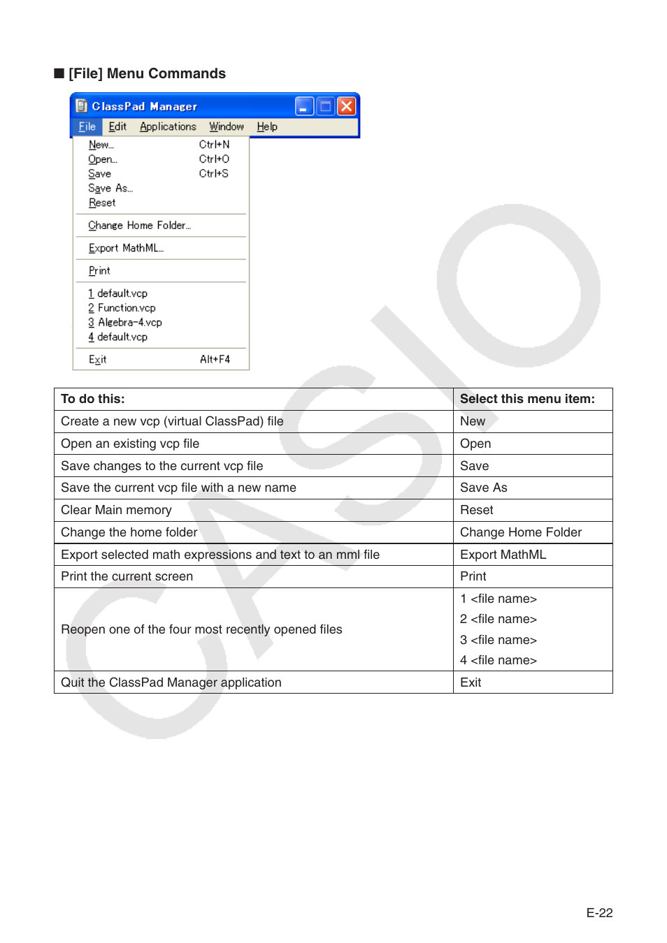 Casio ClassPad Manger for ClassPad II Series User Manual | Page 23 / 31