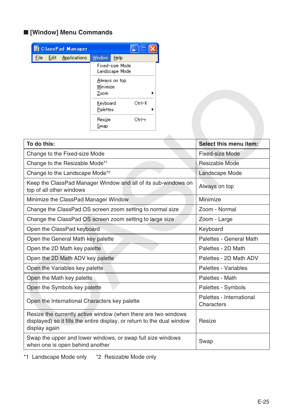 Casio ClassPad Manger for ClassPad II Series User Manual | Page 26 / 31