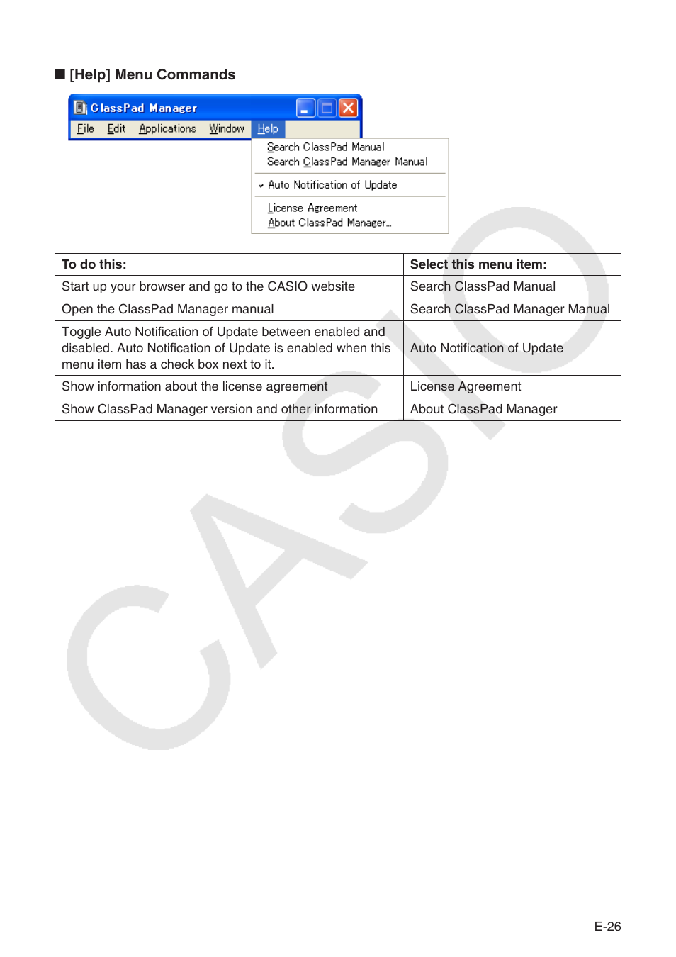 Casio ClassPad Manger for ClassPad II Series User Manual | Page 27 / 31