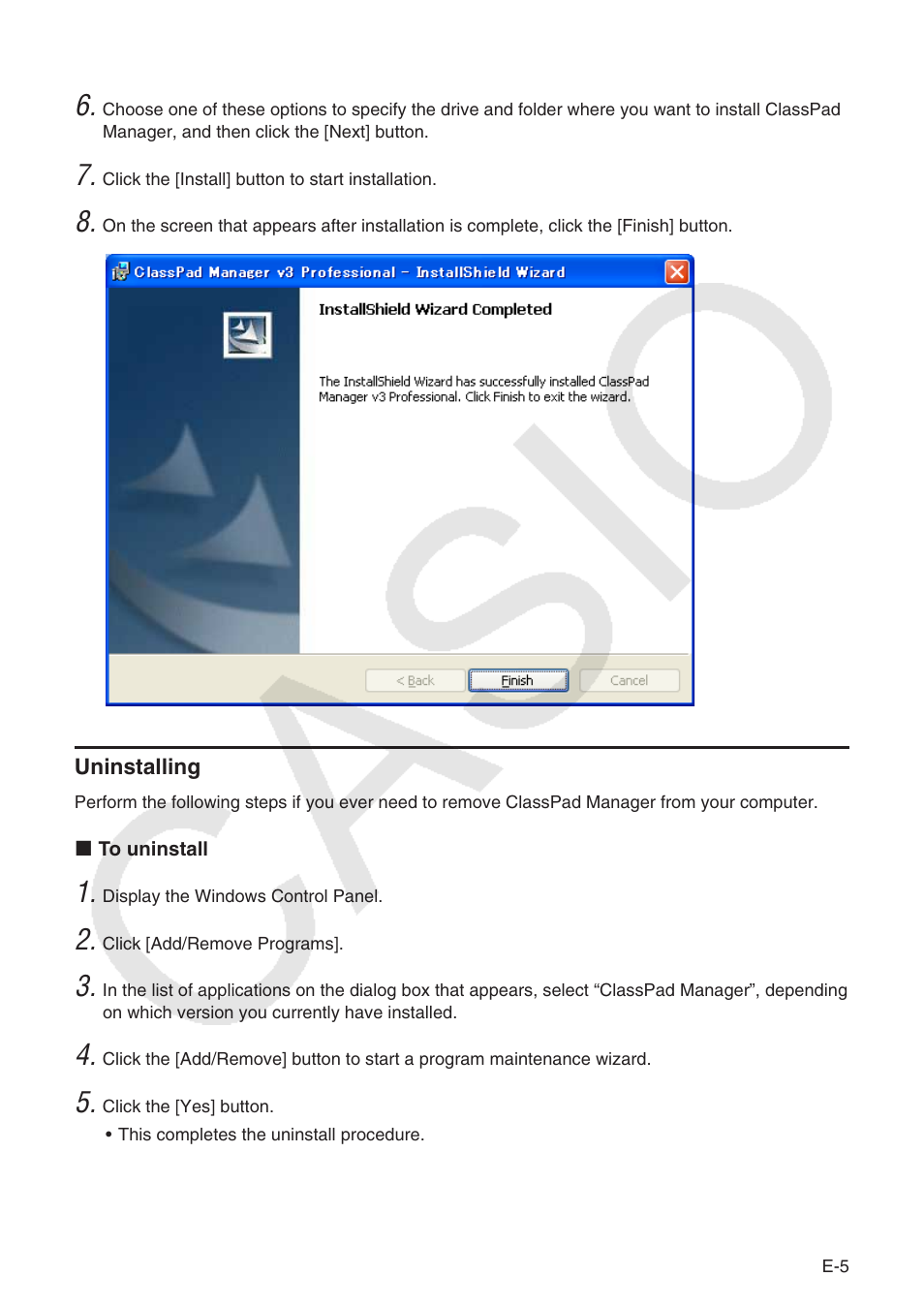 Casio ClassPad Manger for ClassPad II Series User Manual | Page 6 / 31