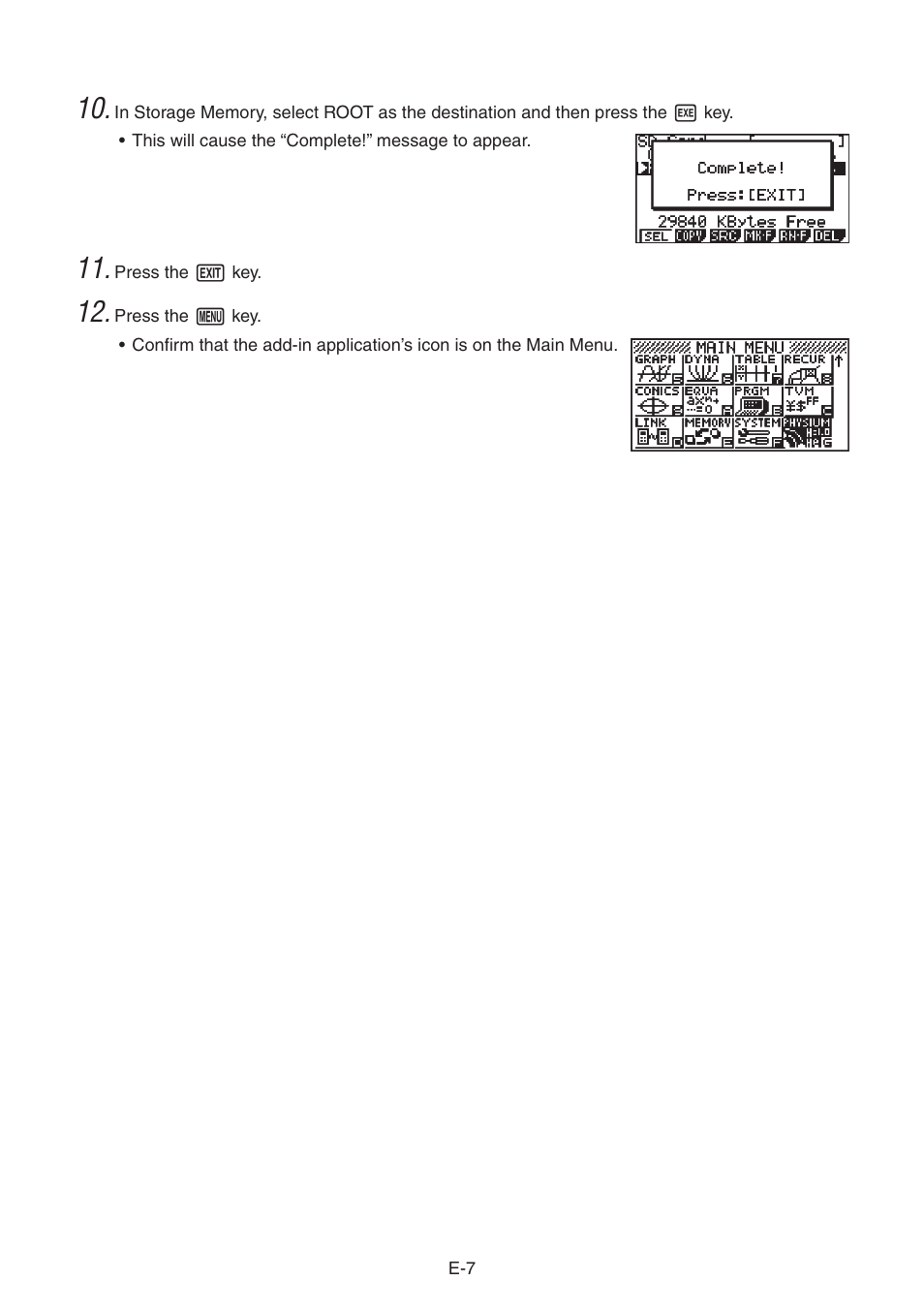 Casio FX-9860G User Manual | Page 8 / 9