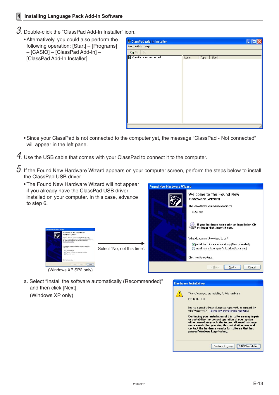 Casio ClassPad 300 User Manual | Page 14 / 18