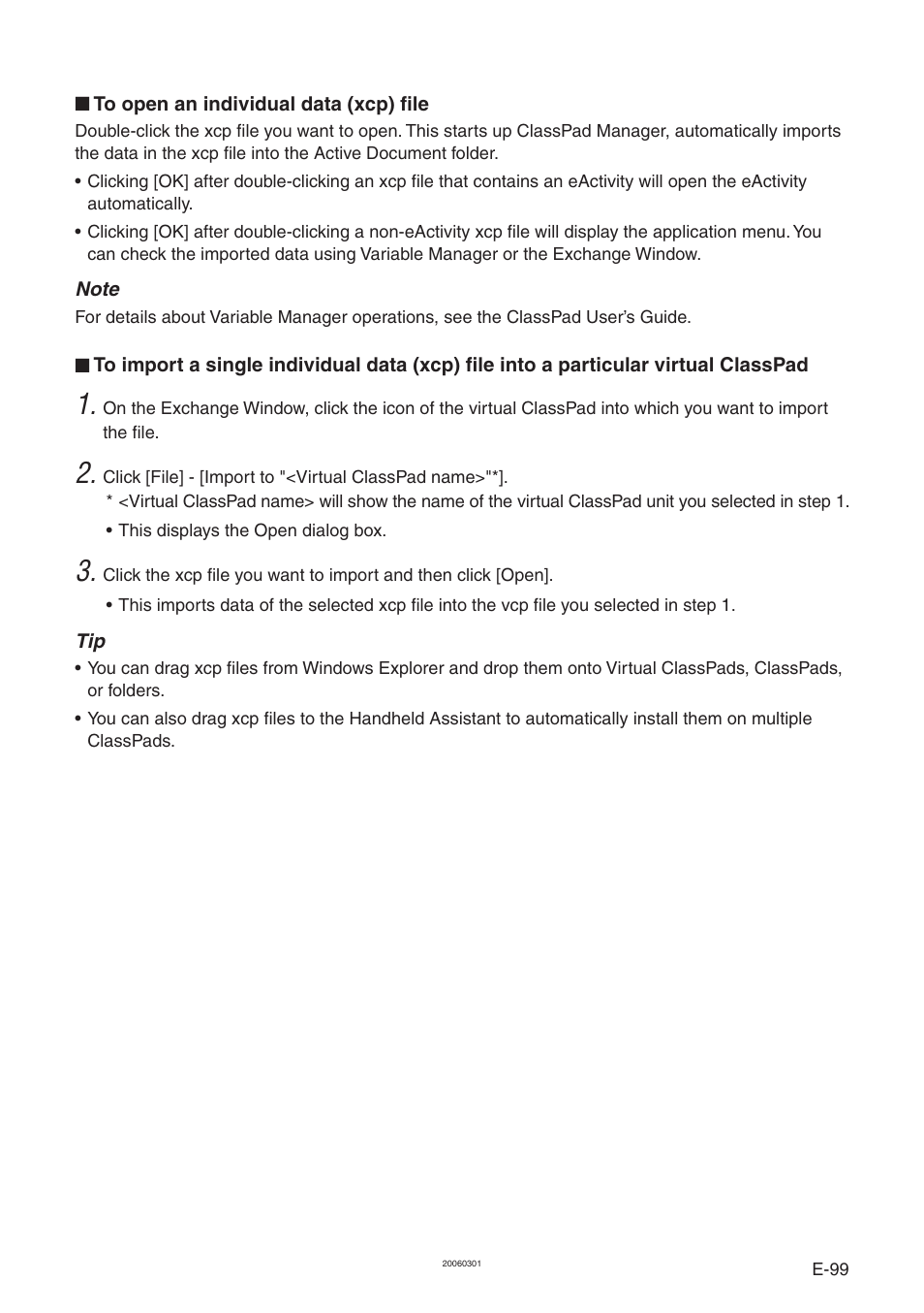 Casio ClassPad Manager Version 3.0 User Manual | Page 101 / 113
