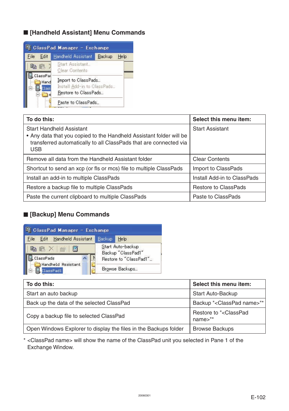 Casio ClassPad Manager Version 3.0 User Manual | Page 104 / 113