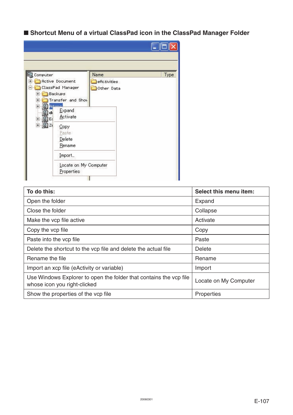 Casio ClassPad Manager Version 3.0 User Manual | Page 109 / 113