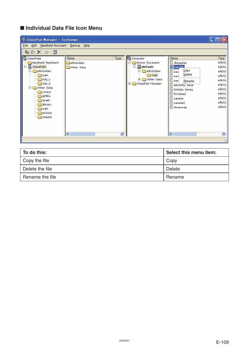 Casio ClassPad Manager Version 3.0 User Manual | Page 111 / 113