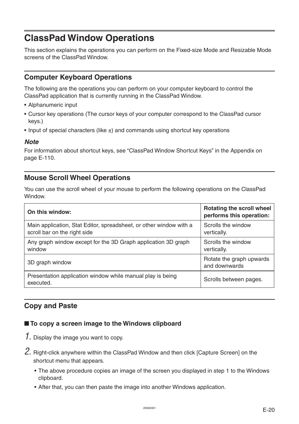 Classpad window operations | Casio ClassPad Manager Version 3.0 User Manual | Page 22 / 113