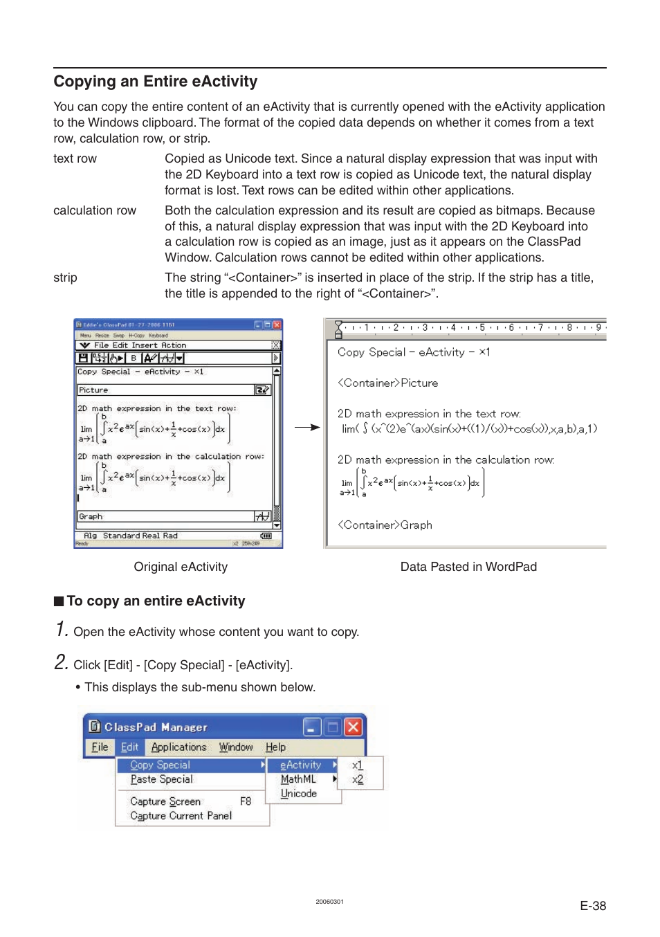Casio ClassPad Manager Version 3.0 User Manual | Page 40 / 113
