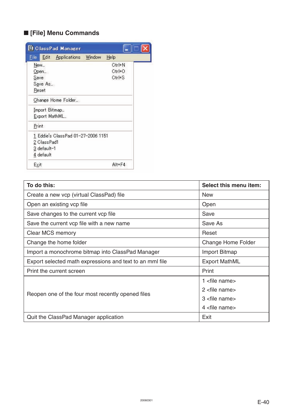 Casio ClassPad Manager Version 3.0 User Manual | Page 42 / 113