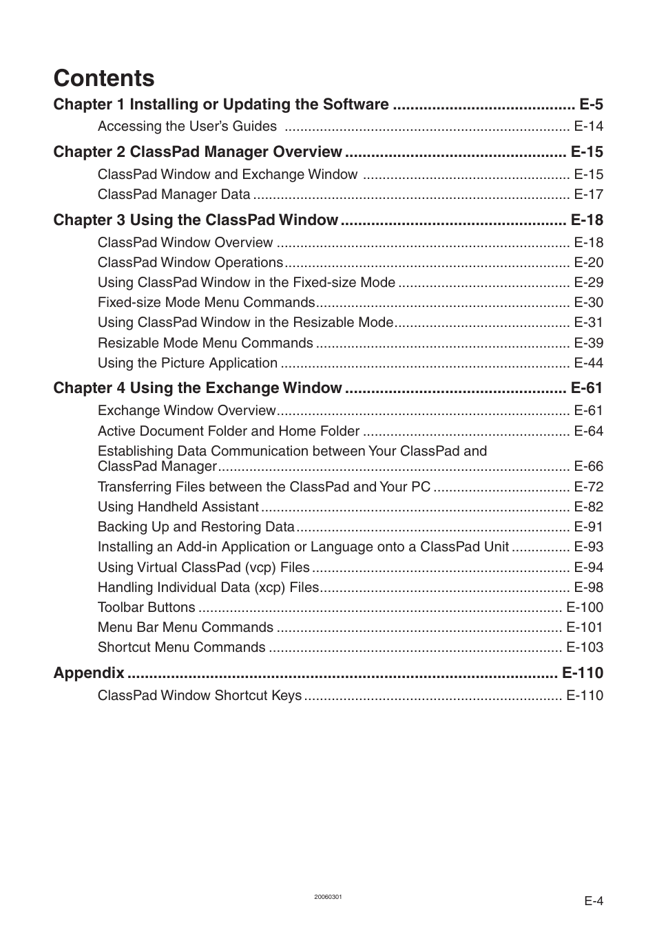 Casio ClassPad Manager Version 3.0 User Manual | Page 6 / 113