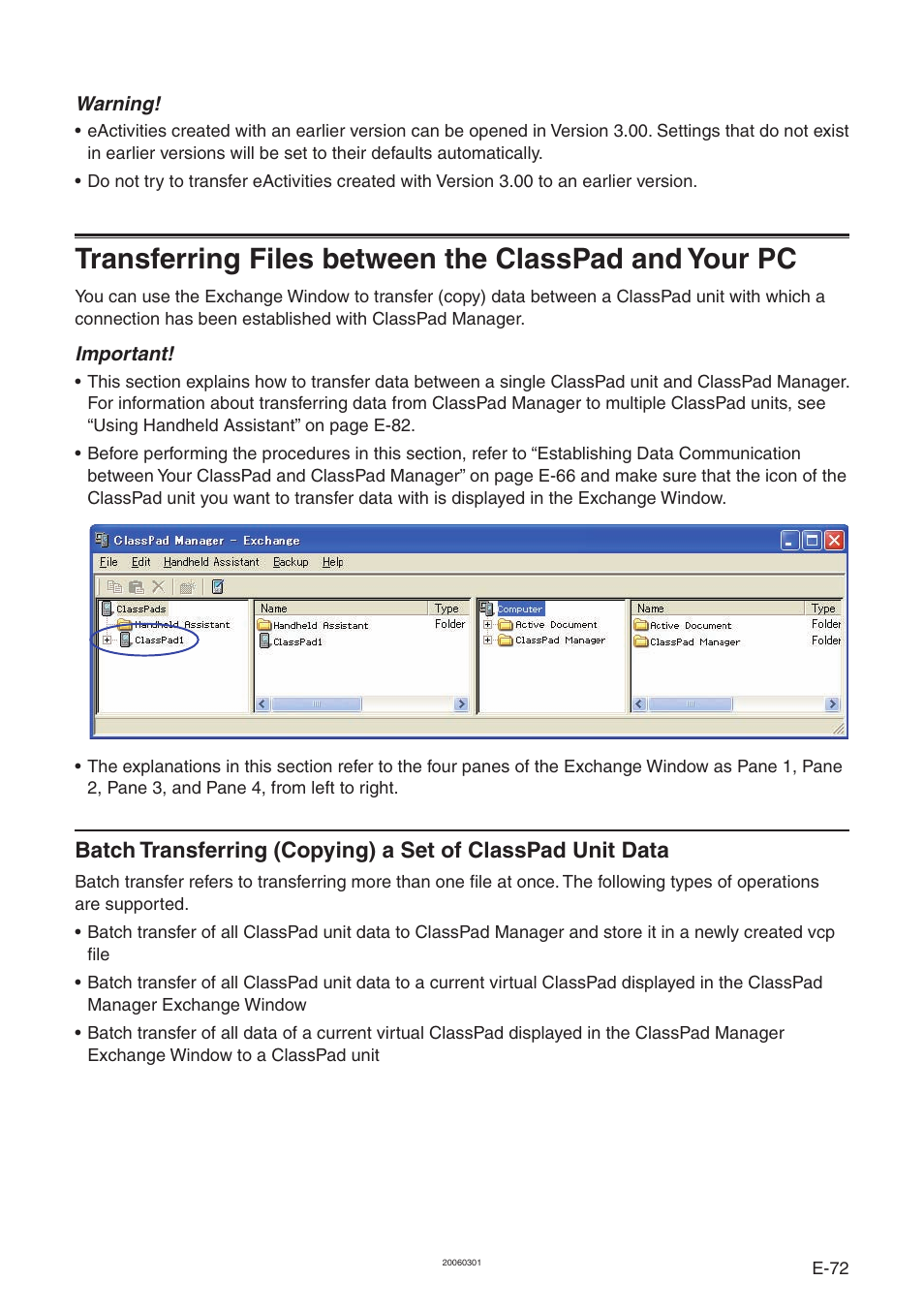 Casio ClassPad Manager Version 3.0 User Manual | Page 74 / 113