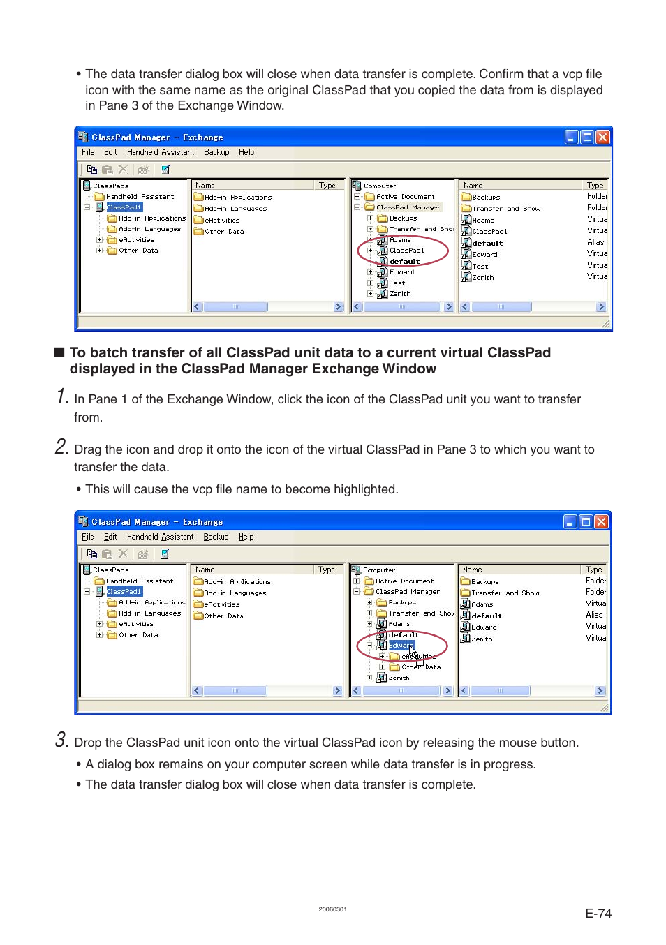 Casio ClassPad Manager Version 3.0 User Manual | Page 76 / 113