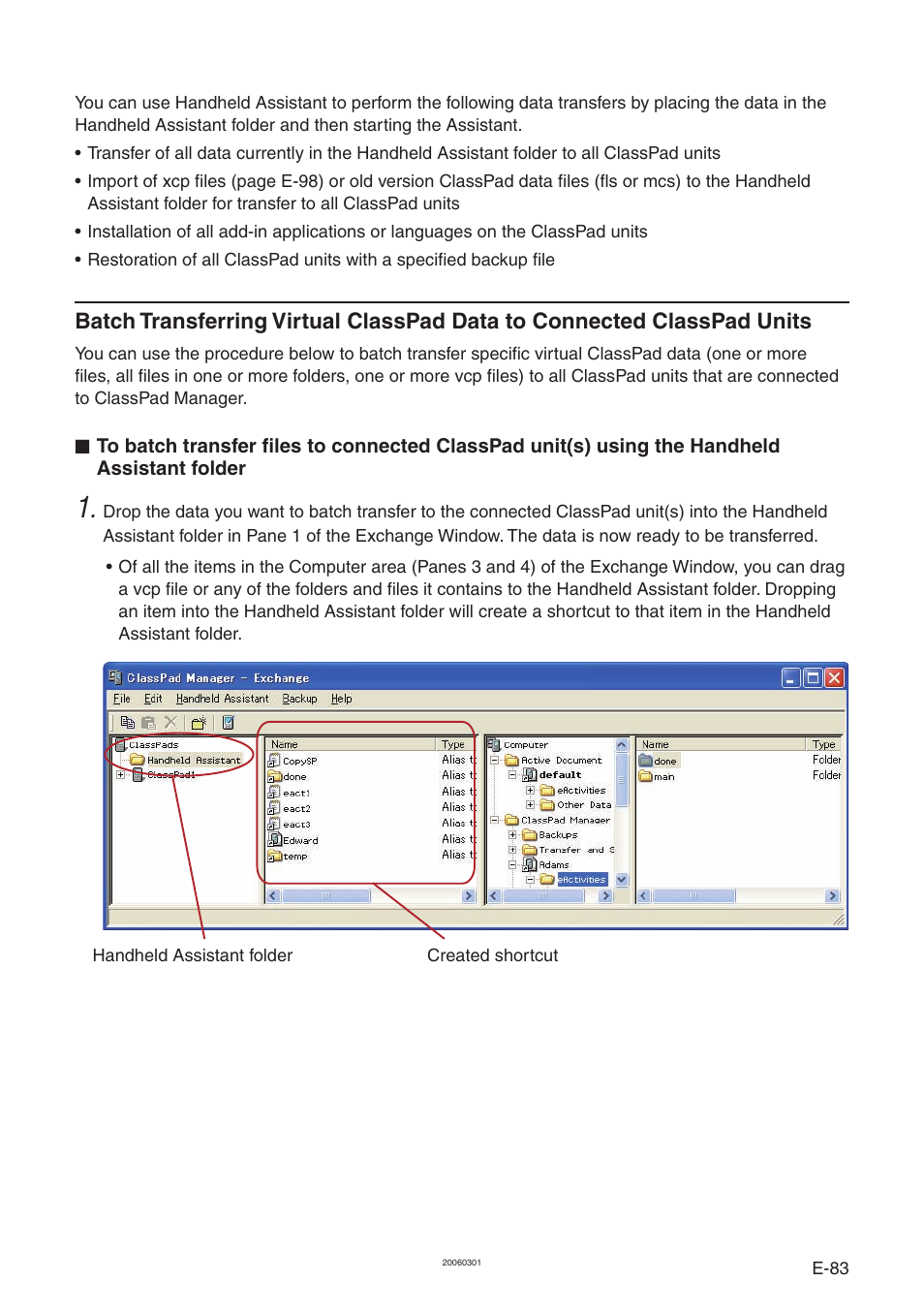 Casio ClassPad Manager Version 3.0 User Manual | Page 85 / 113