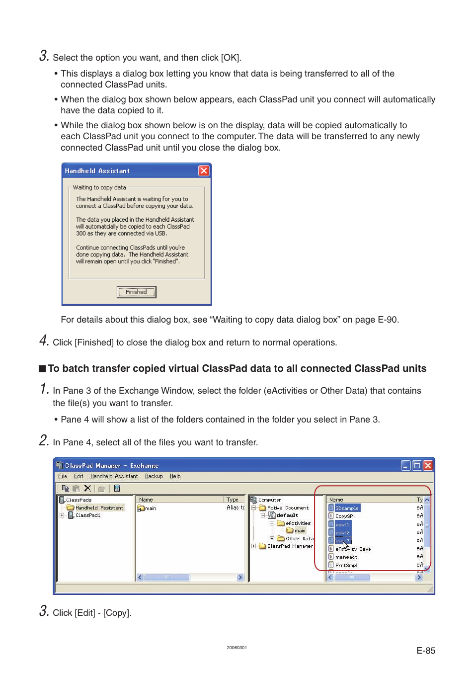 Casio ClassPad Manager Version 3.0 User Manual | Page 87 / 113
