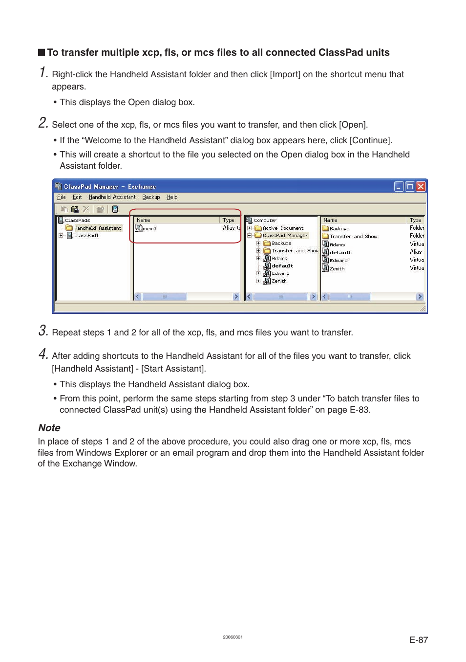 Casio ClassPad Manager Version 3.0 User Manual | Page 89 / 113