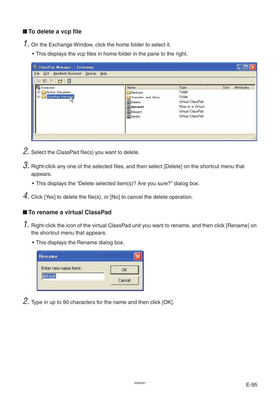 Casio ClassPad Manager Version 3.0 User Manual | Page 97 / 113
