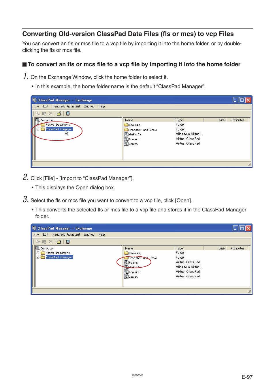 Casio ClassPad Manager Version 3.0 User Manual | Page 99 / 113
