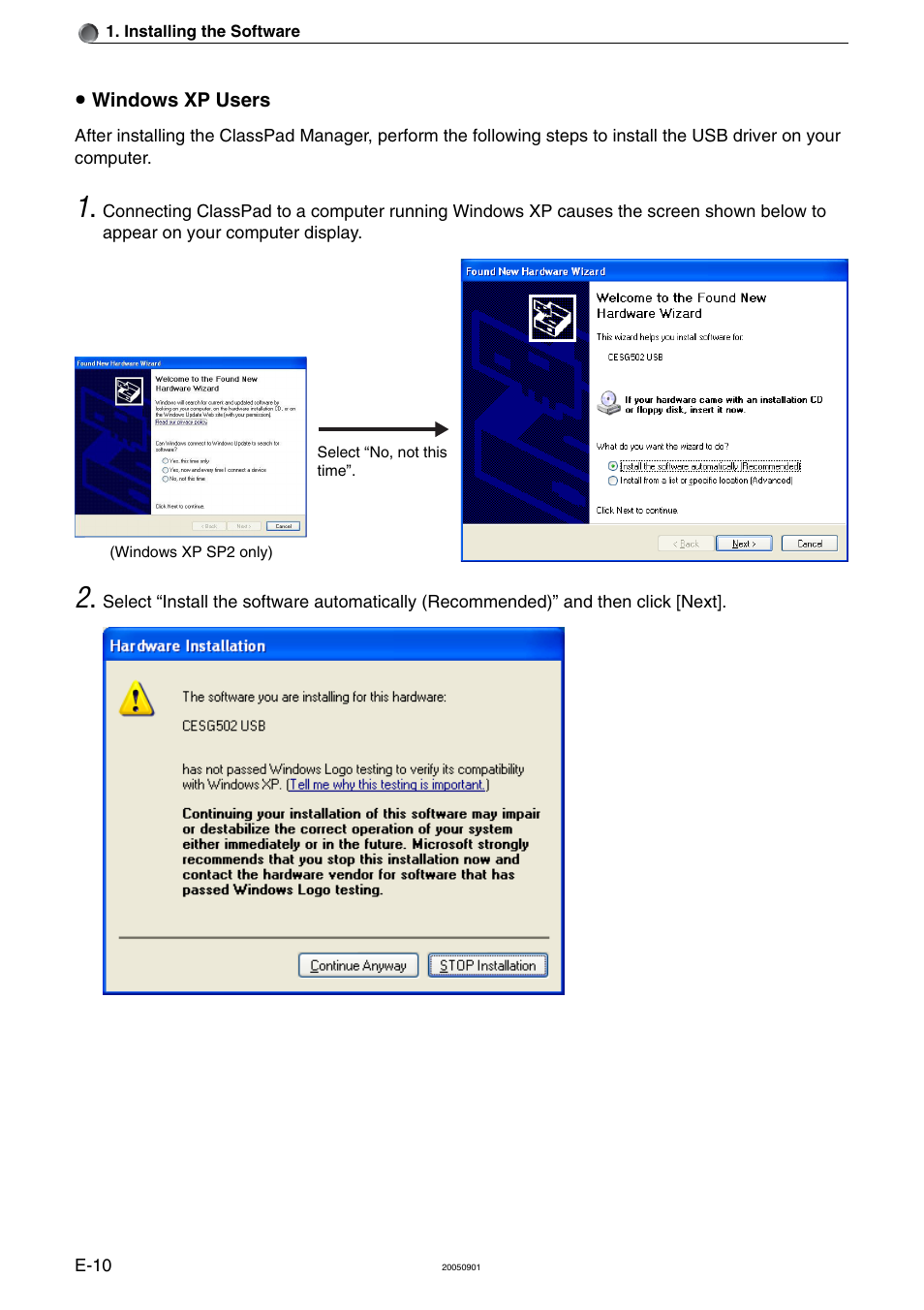 Casio ClassPad Manager Version 2.2 User Manual | Page 12 / 59