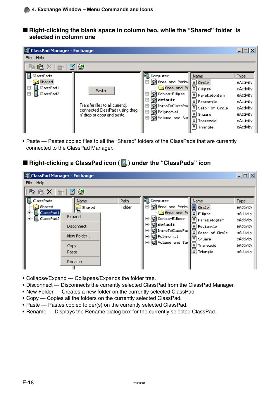 Casio ClassPad Manager Version 2.2 User Manual | Page 20 / 59