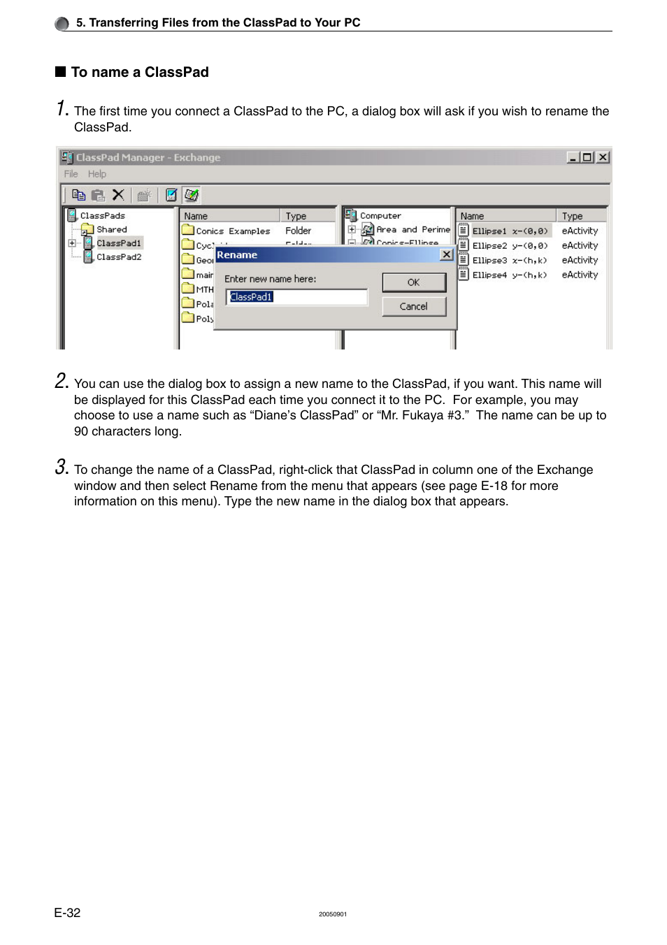 Casio ClassPad Manager Version 2.2 User Manual | Page 34 / 59