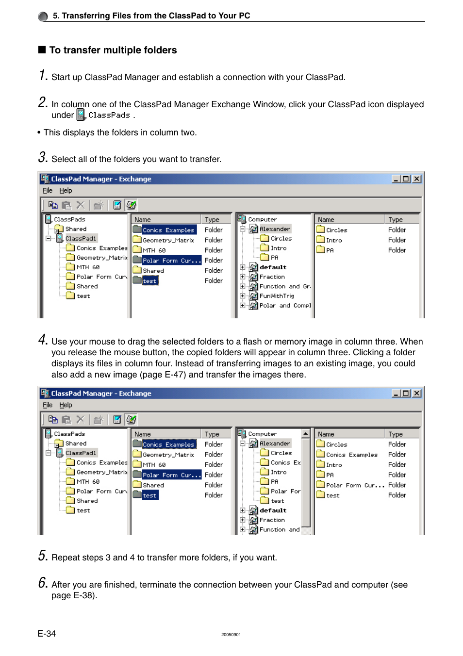 Casio ClassPad Manager Version 2.2 User Manual | Page 36 / 59