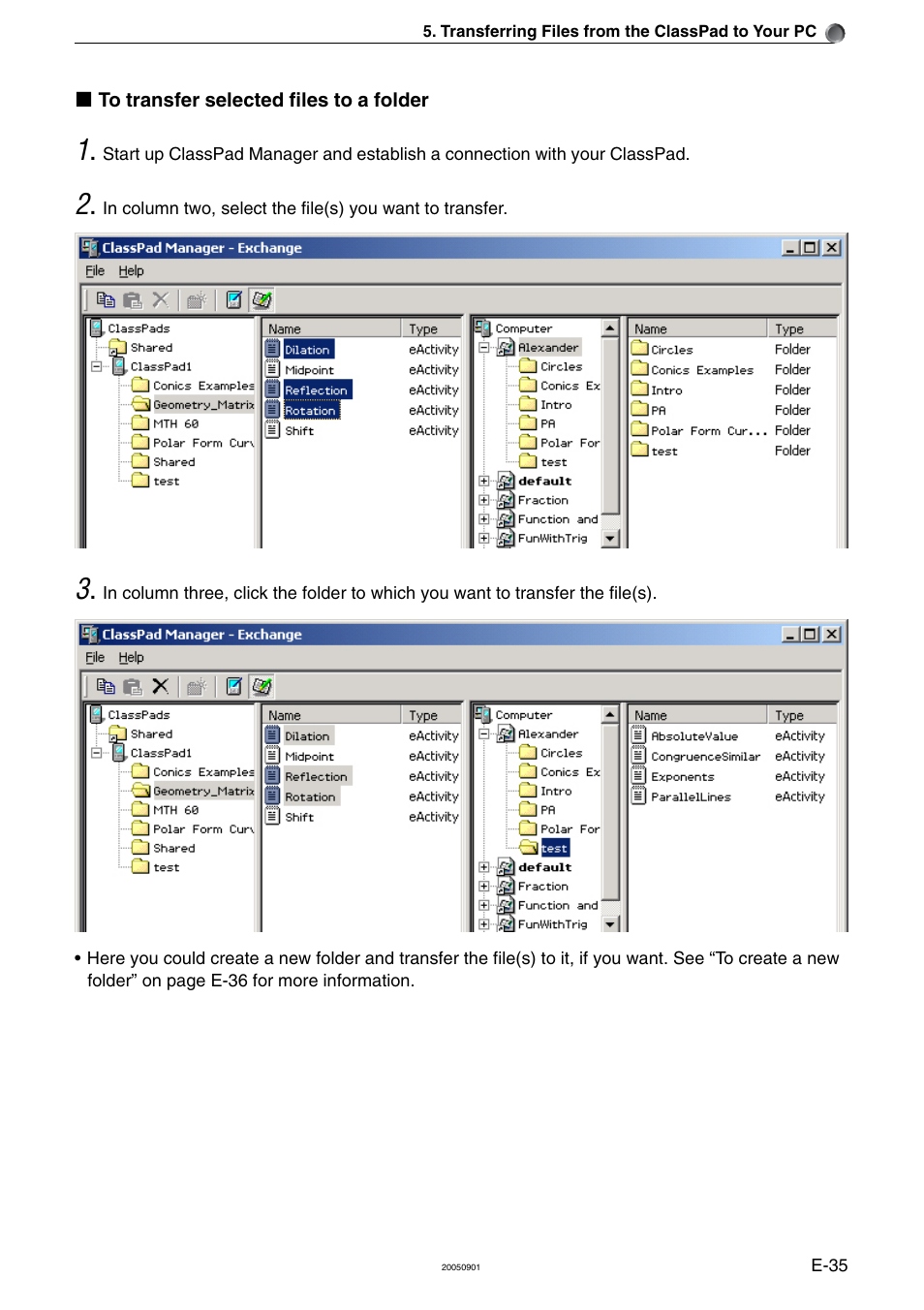 Casio ClassPad Manager Version 2.2 User Manual | Page 37 / 59