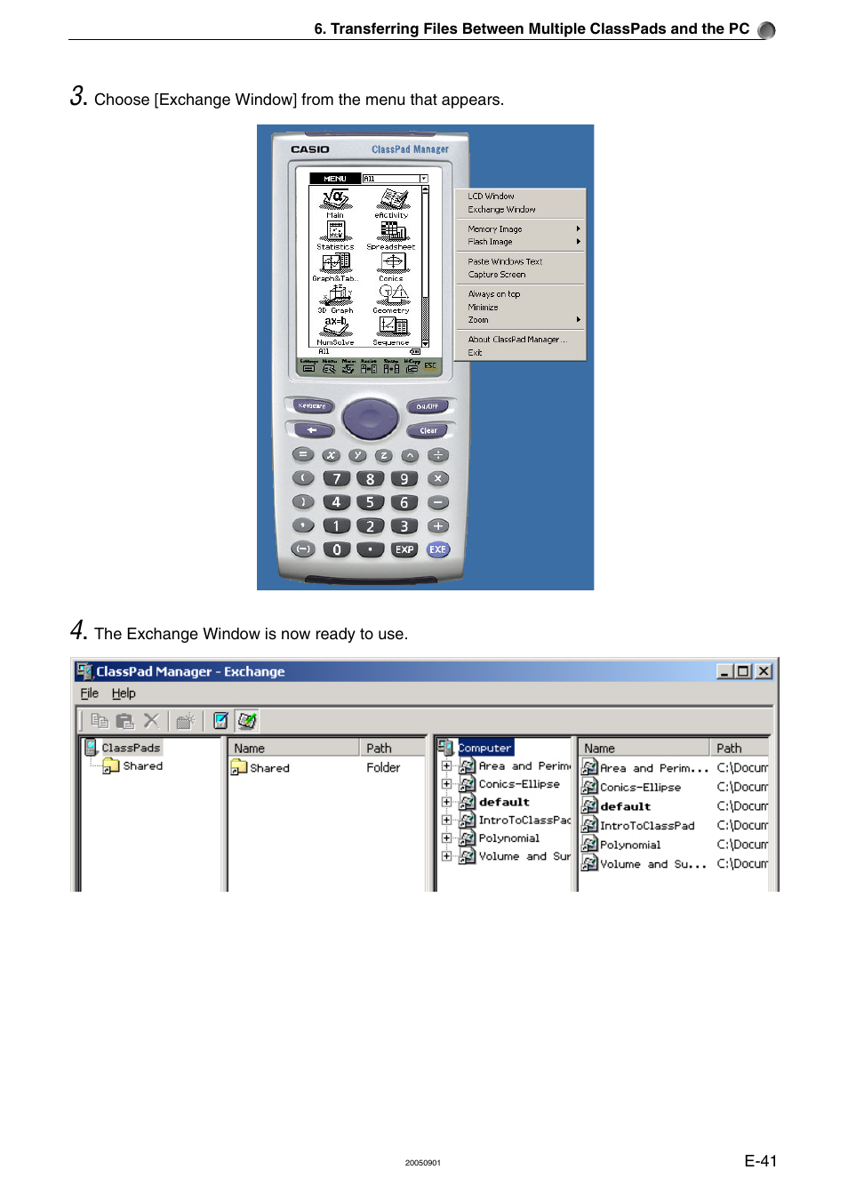 Casio ClassPad Manager Version 2.2 User Manual | Page 43 / 59