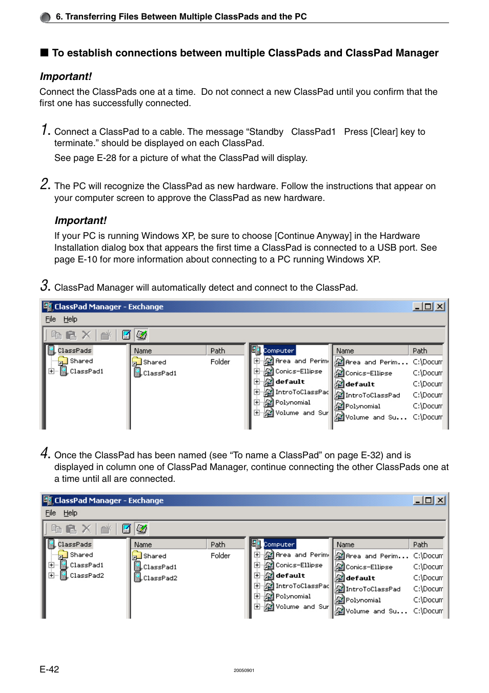 Casio ClassPad Manager Version 2.2 User Manual | Page 44 / 59