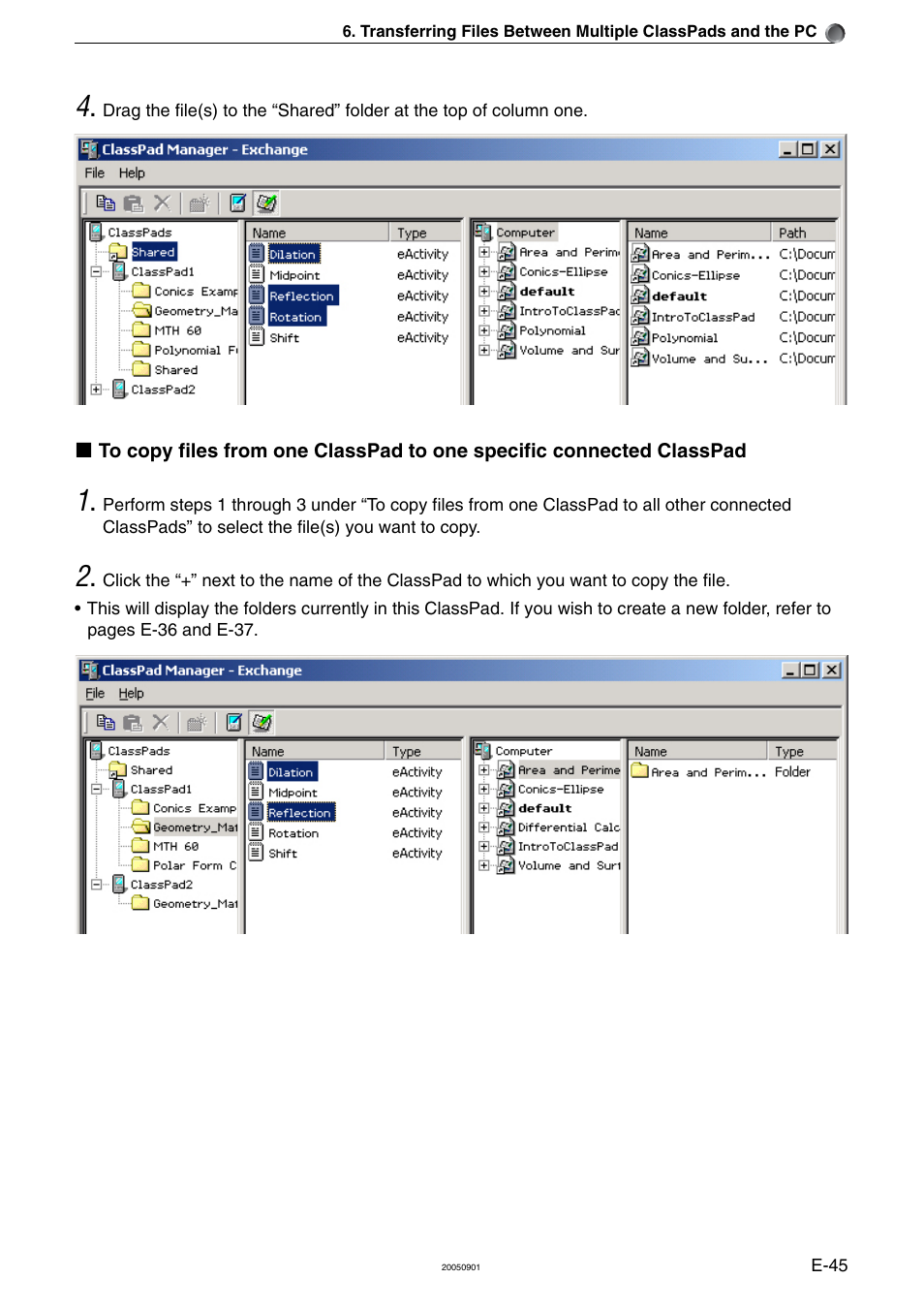 Casio ClassPad Manager Version 2.2 User Manual | Page 47 / 59