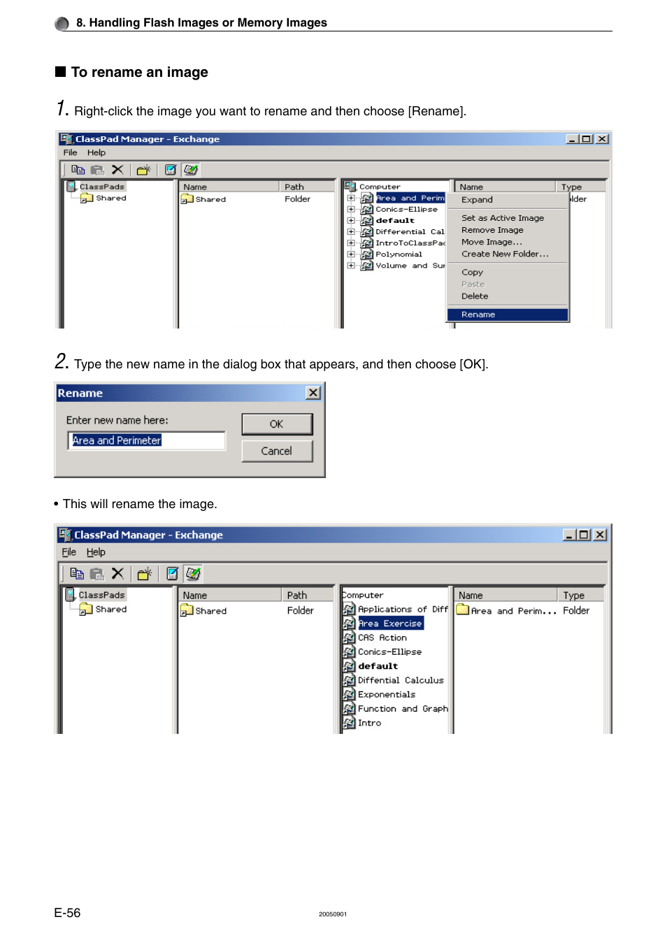 Casio ClassPad Manager Version 2.2 User Manual | Page 58 / 59