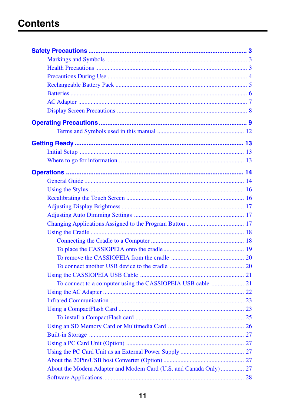 Casio E-200 User Manual | Page 11 / 48