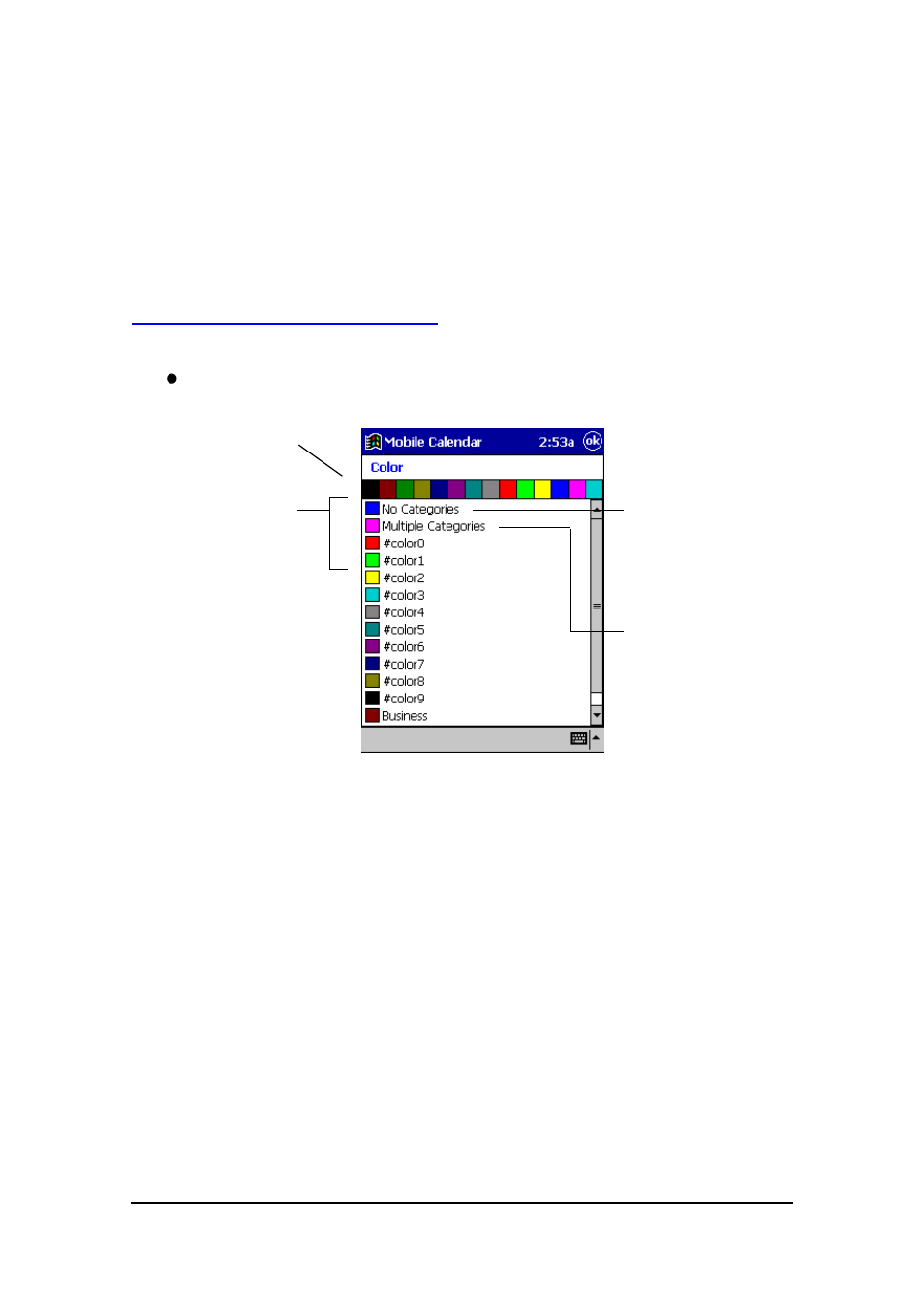 Assigning category colors | Casio E-125 Mobile Calendar V.2.0 User Manual | Page 10 / 31