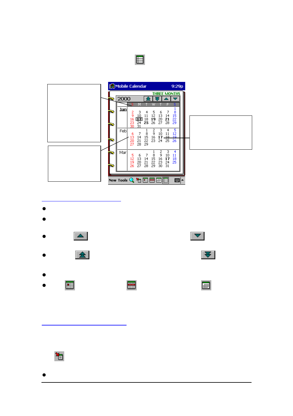 Month view | Casio E-125 Mobile Calendar V.2.0 User Manual | Page 22 / 31