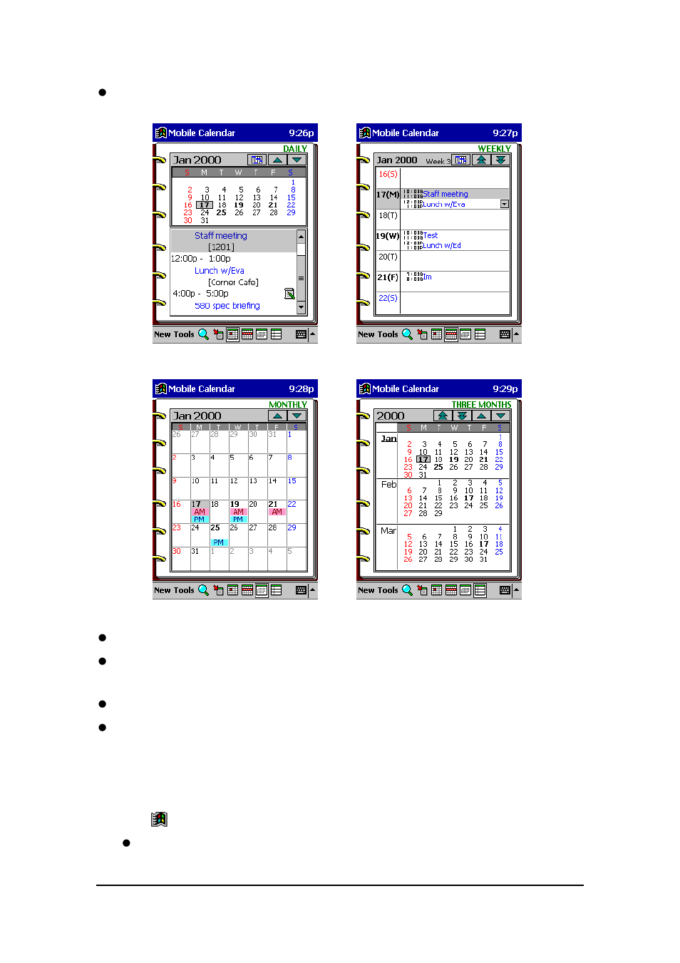 Casio E-125 Mobile Calendar V.2.0 User Manual | Page 4 / 31