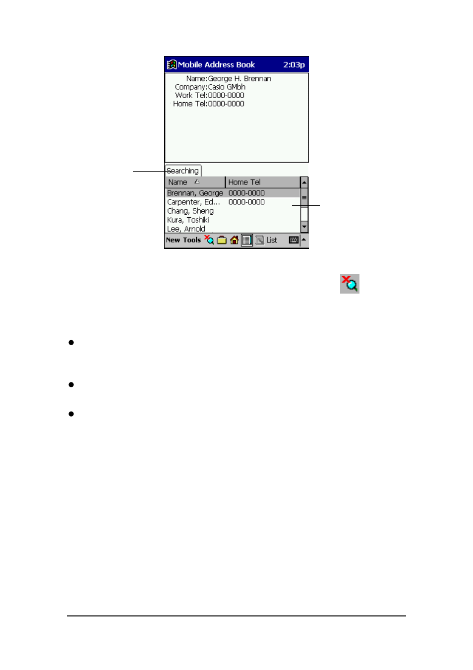 Casio E-125 Mobile Address Book V.2.0 User Manual | Page 19 / 20