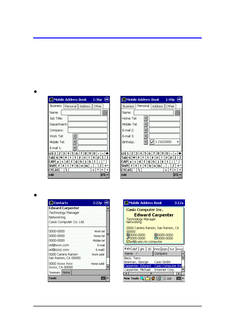 Introduction, Features | Casio E-125 Mobile Address Book V.2.0 User Manual | Page 3 / 20