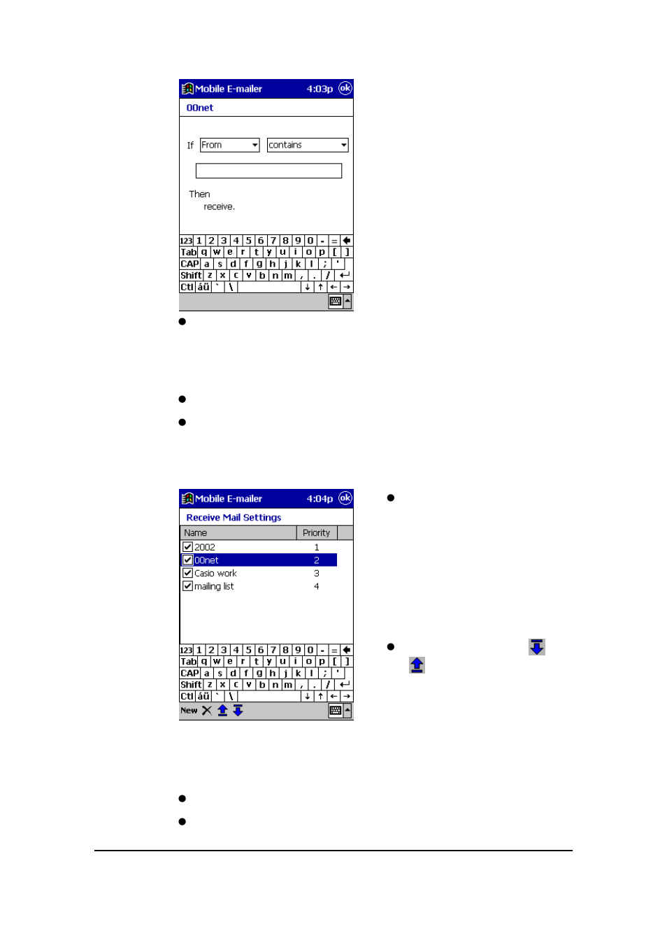 Casio EM-500 Mobile E-mailer V.1.0 User Manual | Page 17 / 72