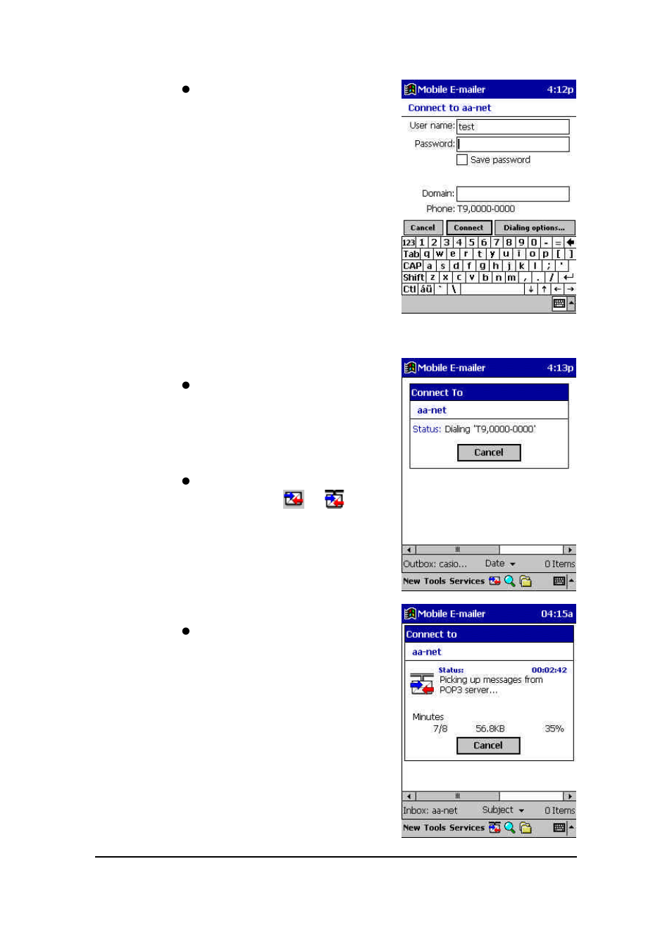 Casio EM-500 Mobile E-mailer V.1.0 User Manual | Page 26 / 72