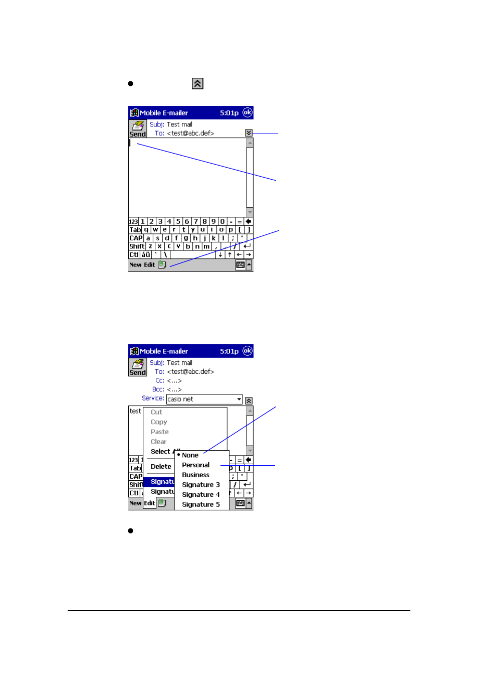 Casio EM-500 Mobile E-mailer V.1.0 User Manual | Page 29 / 72