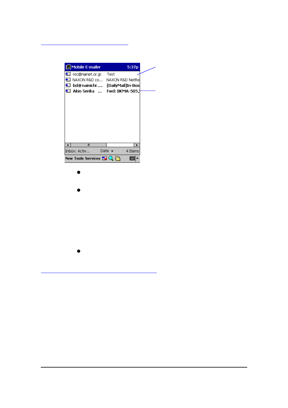 Casio EM-500 Mobile E-mailer V.1.0 User Manual | Page 42 / 72