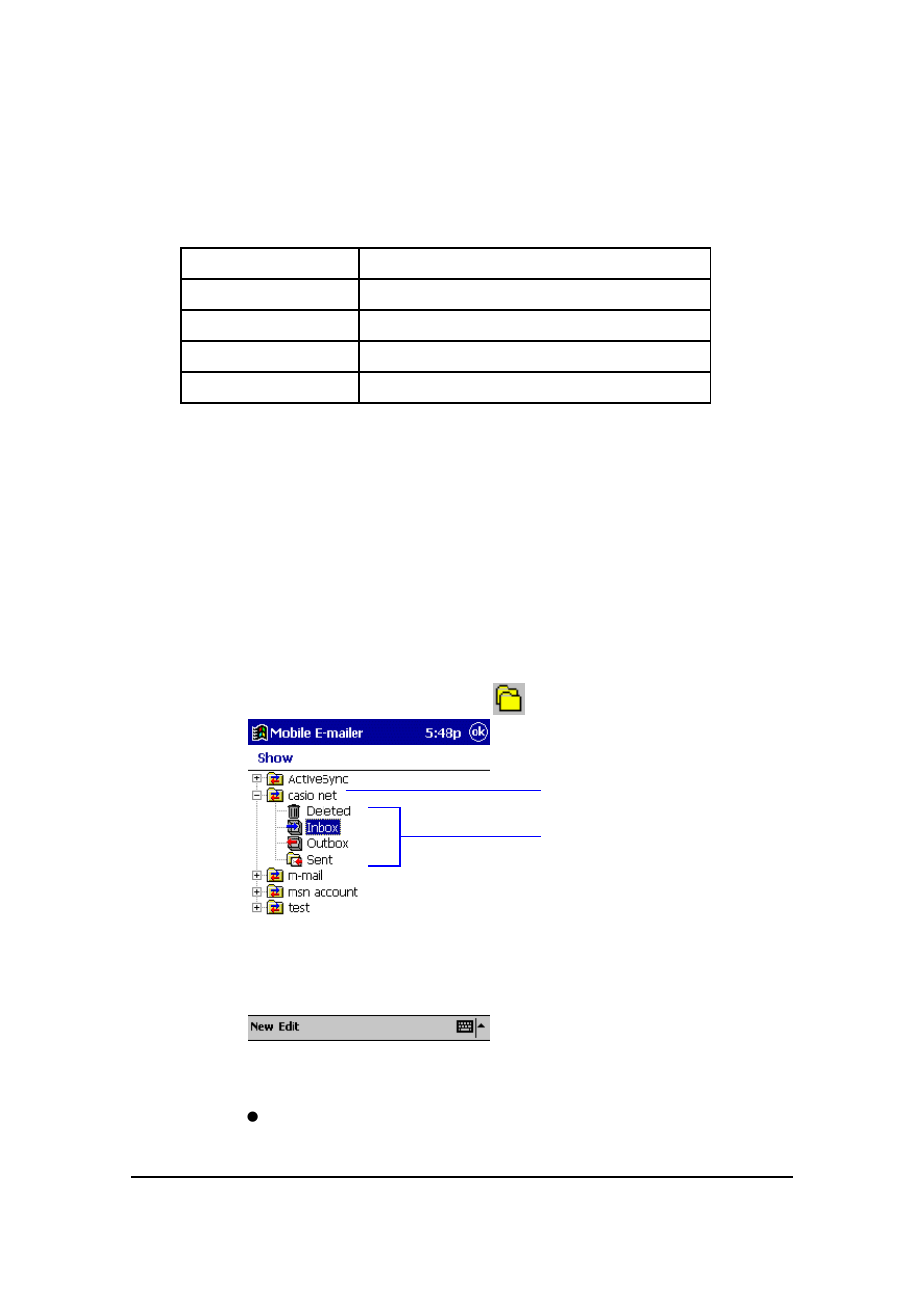 Using folders | Casio EM-500 Mobile E-mailer V.1.0 User Manual | Page 50 / 72