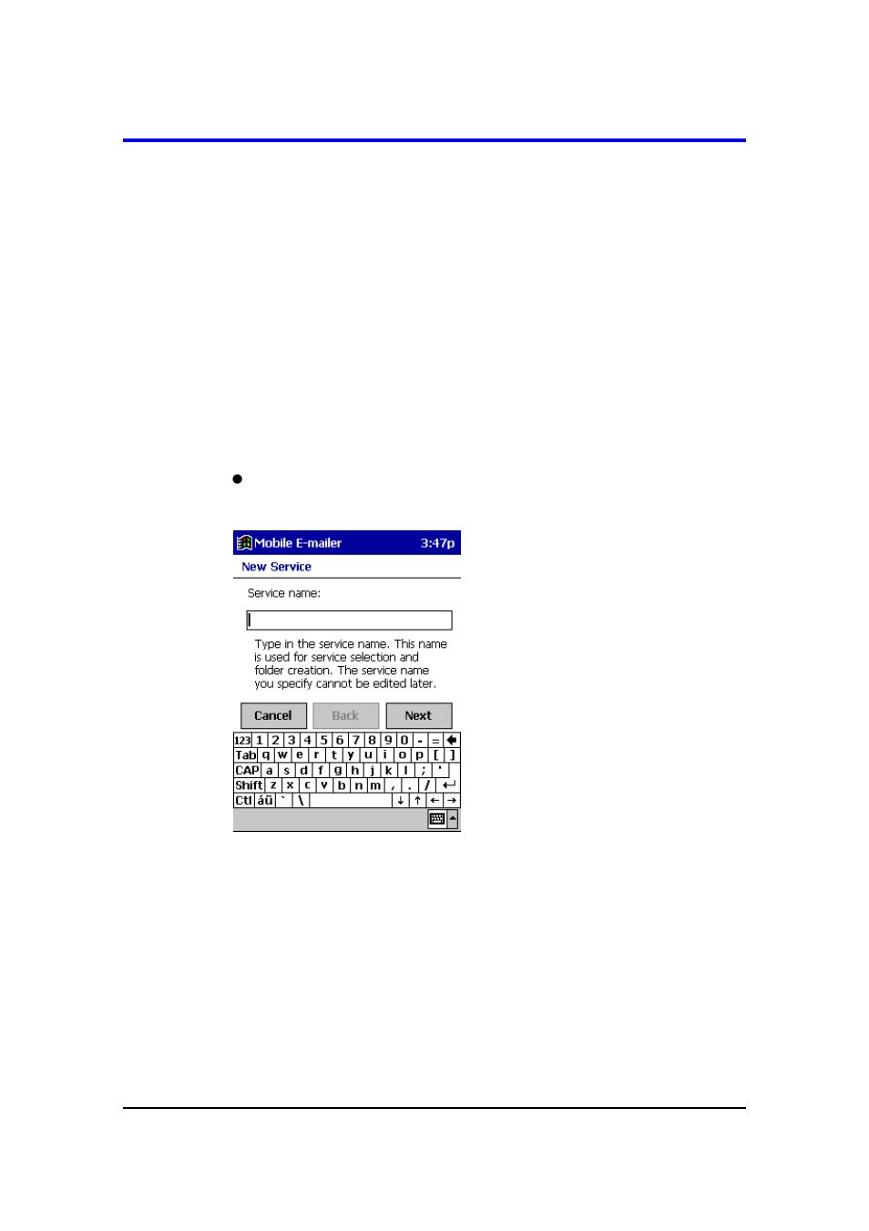 Configuring your mail service | Casio EM-500 Mobile E-mailer V.1.0 User Manual | Page 6 / 72