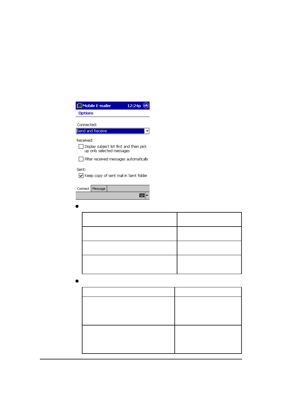 Configuring option settings | Casio EM-500 Mobile E-mailer V.1.0 User Manual | Page 68 / 72