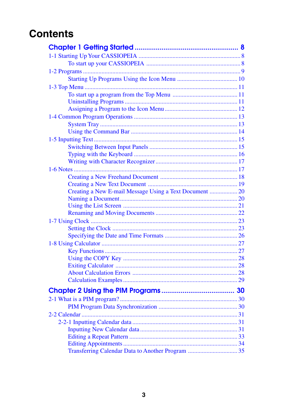 Casio BE-300 User Manual | Page 3 / 163