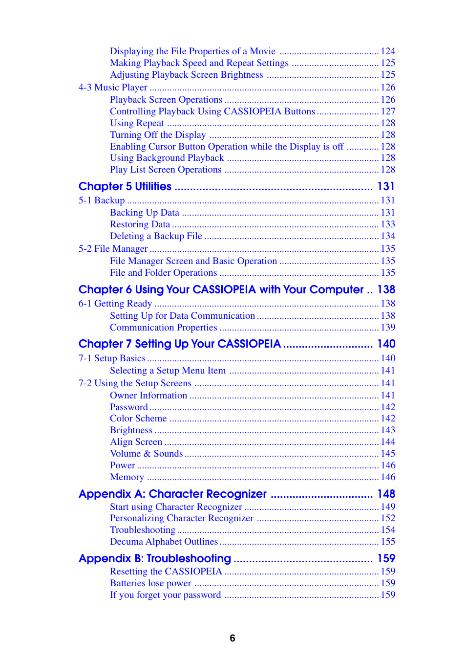 Casio BE-300 User Manual | Page 6 / 163