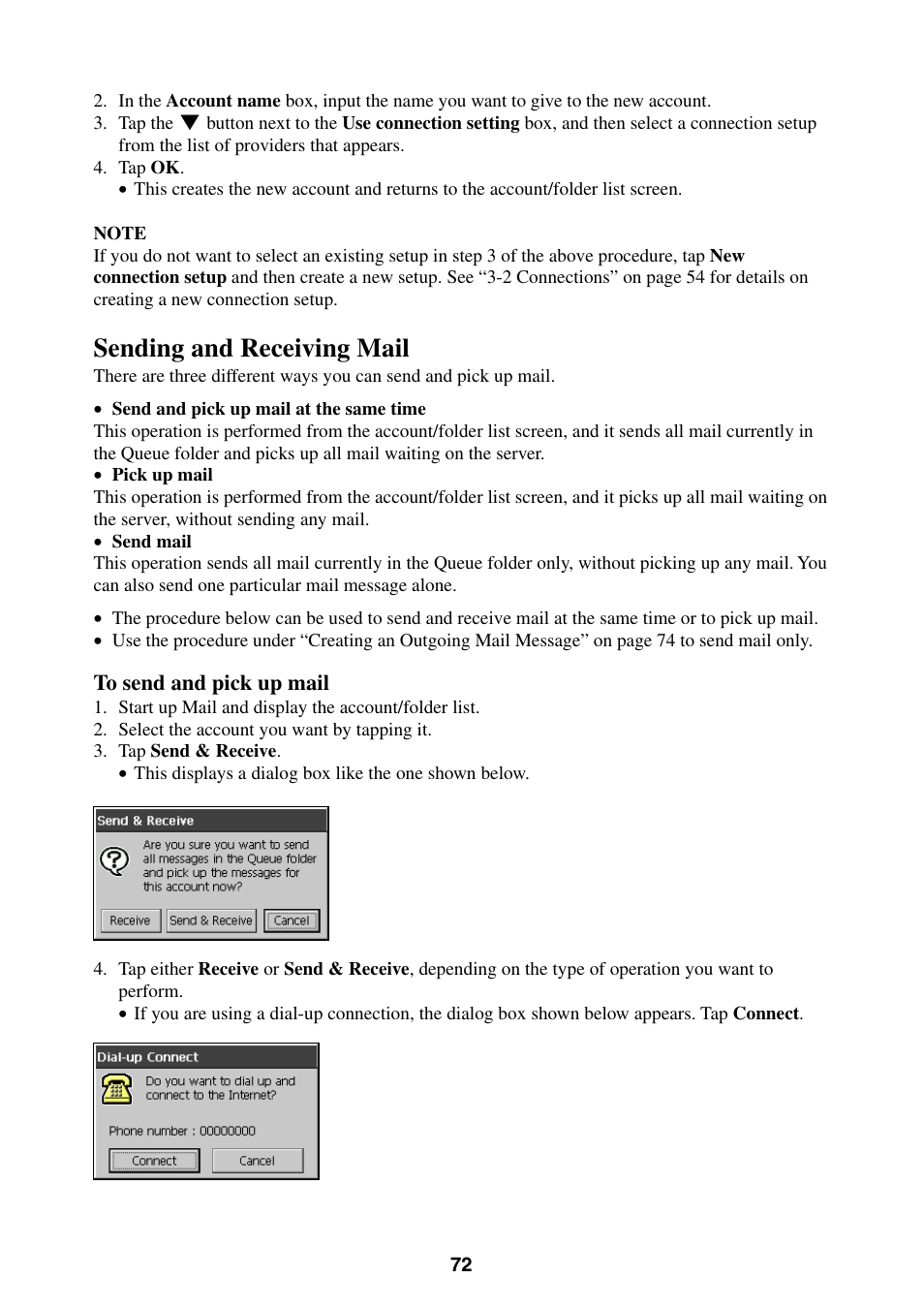 Sending and receiving mail | Casio BE-300 User Manual | Page 72 / 163