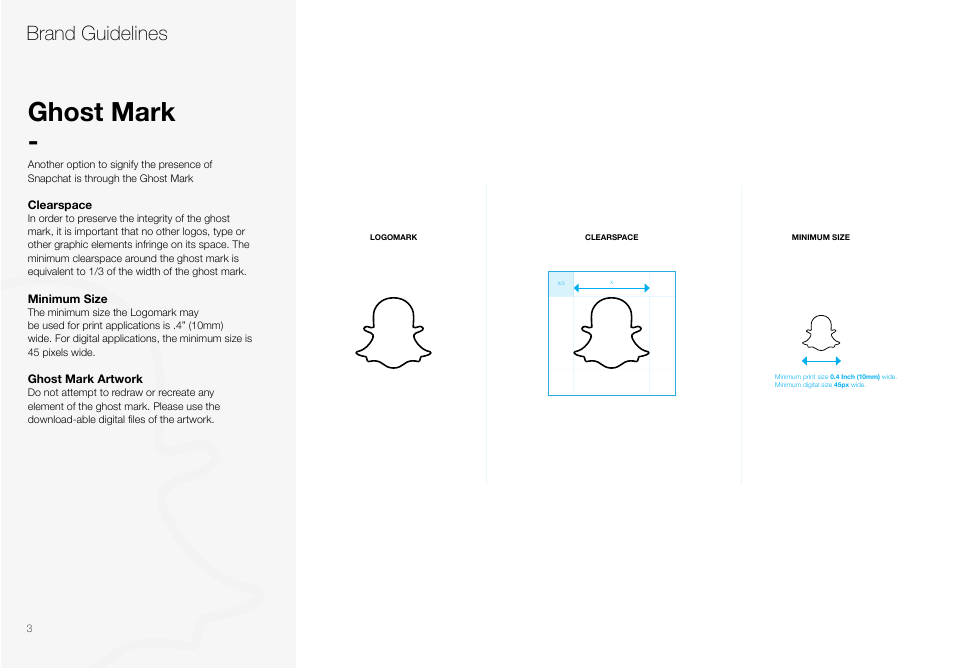 Ghost mark, Brand guidelines | Snapchat Spectacles User Manual | Page 3 / 3