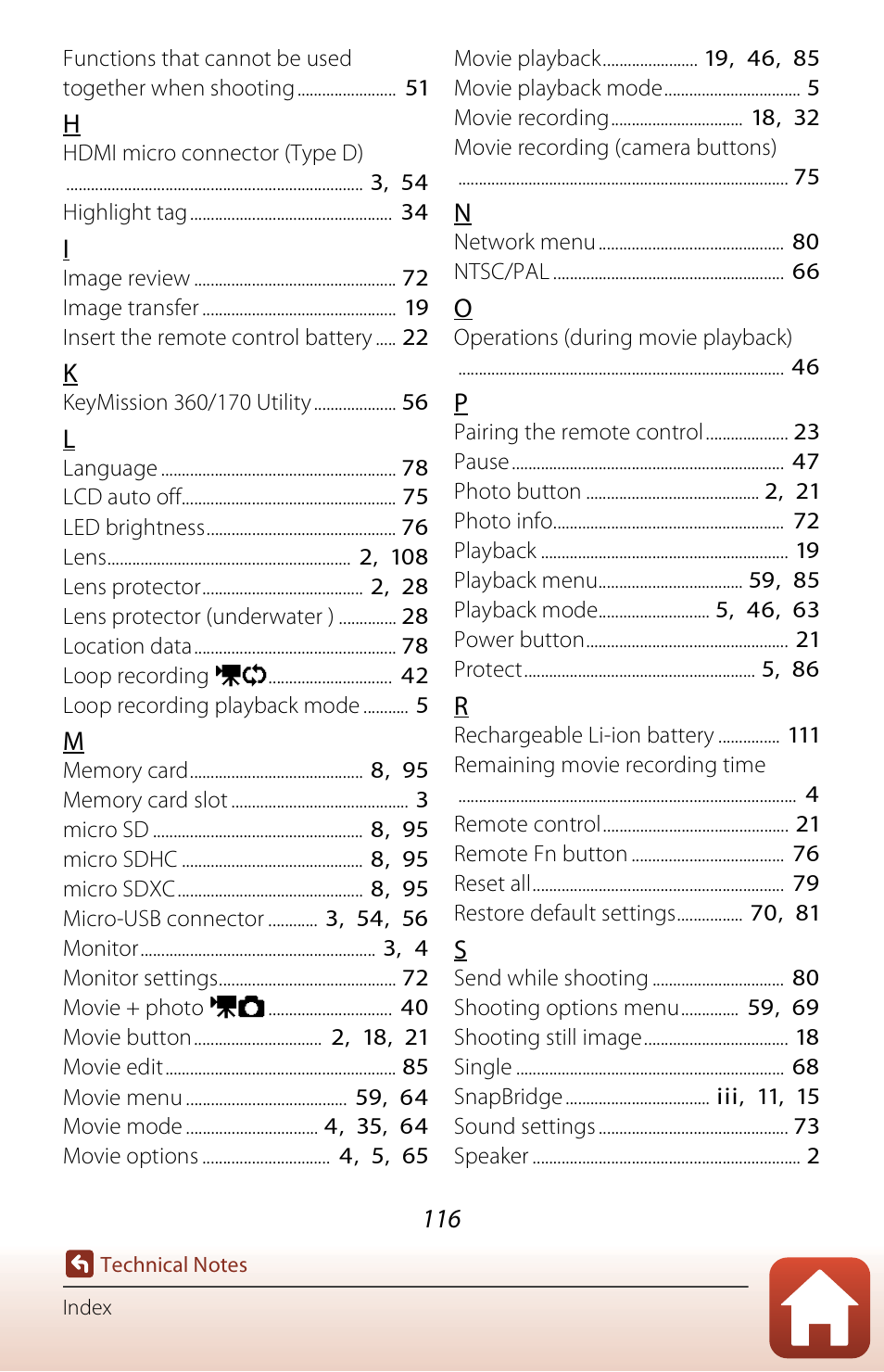 Nikon KeyMission 170 User Manual | Page 135 / 137