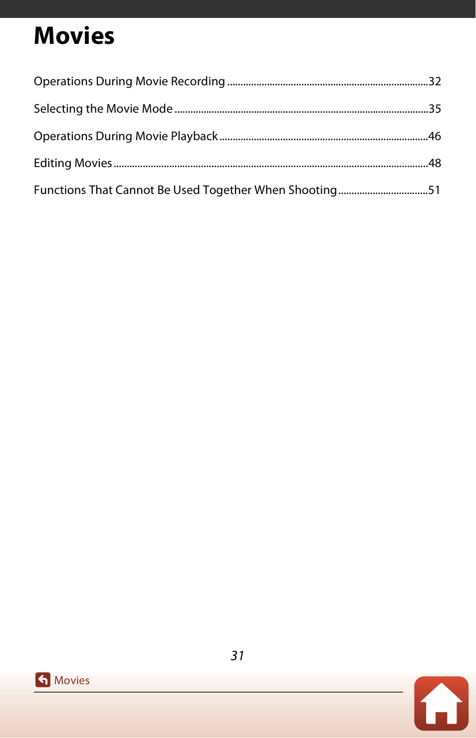 Movies | Nikon KeyMission 170 User Manual | Page 50 / 137