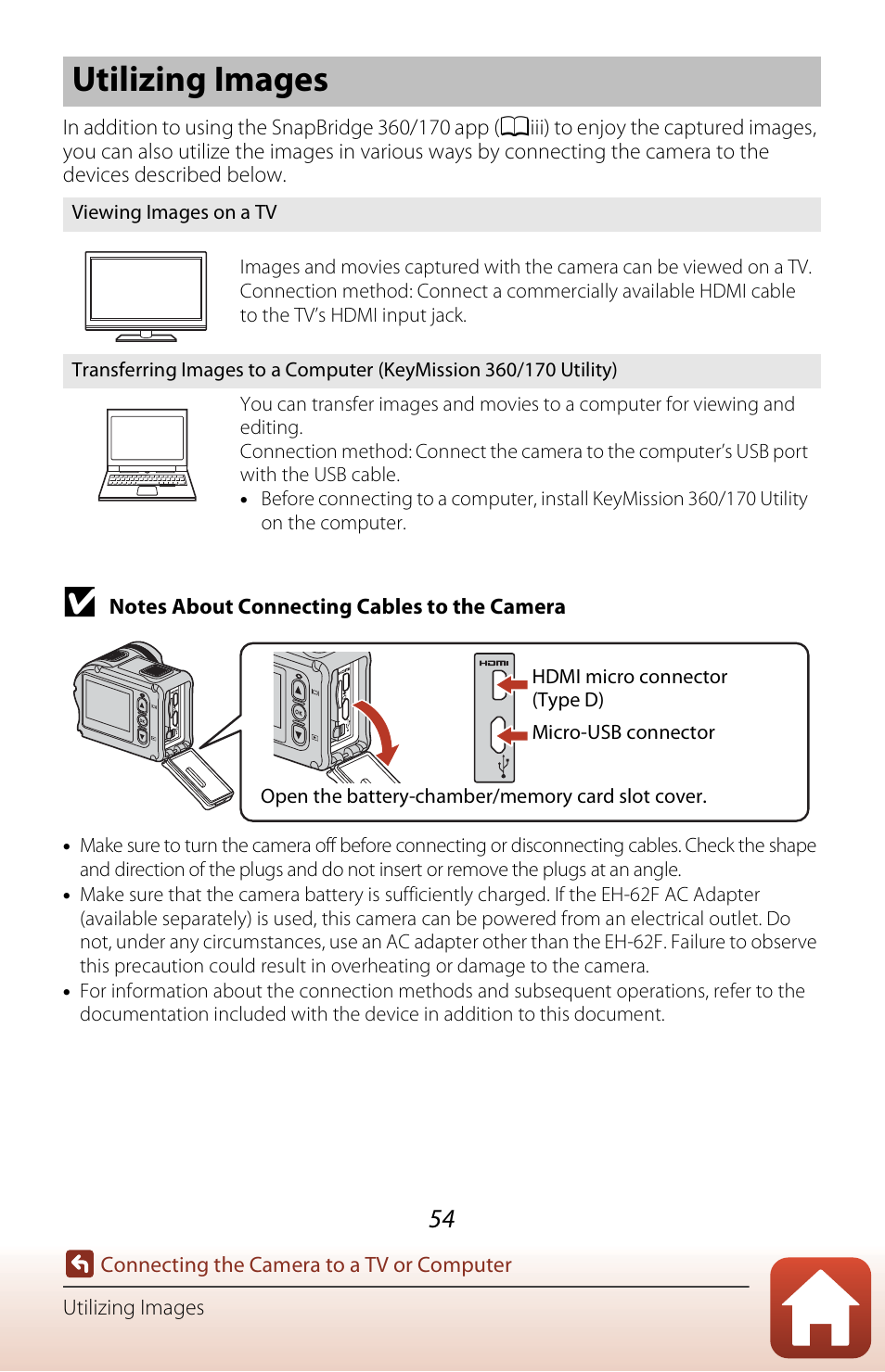Utilizing images | Nikon KeyMission 170 User Manual | Page 73 / 137